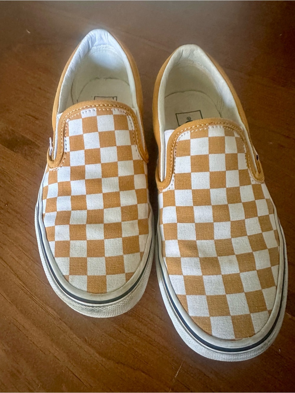 Vans Yellow and White Checkered